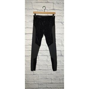 MINKPINK Women's Black Velvet Panel Roller Disco Leggings Sz M